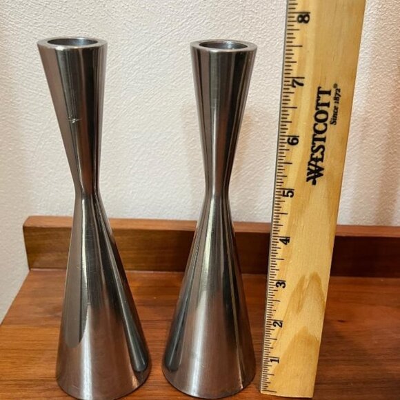 IKEA Other - Vintage pair IKEA Gota Aluminum Erika Pekkari Danish MCM modernist candlesticks
